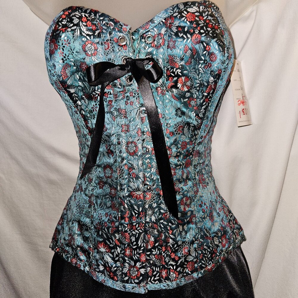 NWT XS Lady Jane Vintage Steel Boned Tight Lacing Corset 22"